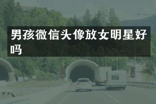 男孩微信头像放女明星好吗