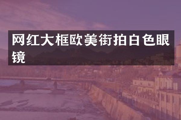 网红大框欧美街拍白色眼镜