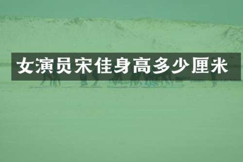 女演员宋佳身高多少厘米