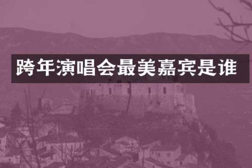 跨年演唱会最美嘉宾是谁