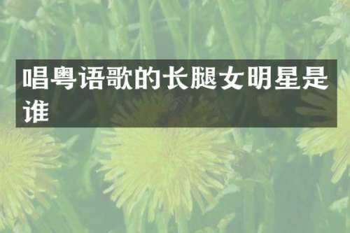 唱粤语歌的长腿女明星是谁