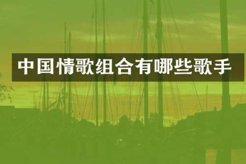 中国情歌组合有哪些歌手