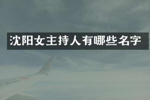 沈阳女主持人有哪些名字