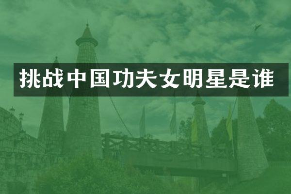 挑战中国功夫女明星是谁