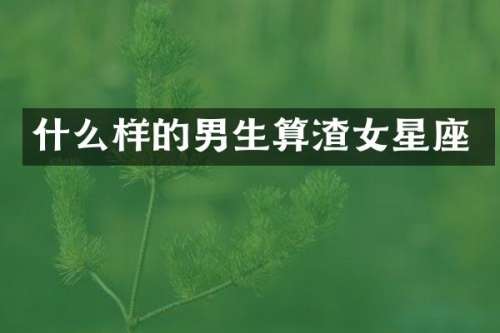 什么样的男生算渣女星座