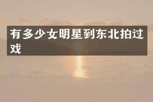 有多少女明星到东北拍过戏