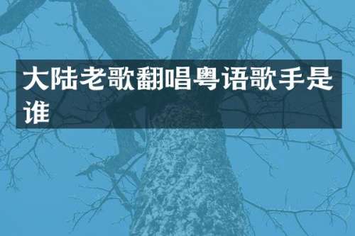 大陆老歌翻唱粤语歌手是谁