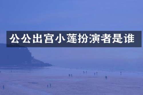 公公出宫小莲扮演者是谁