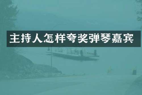 主持人怎样夸奖弹琴嘉宾