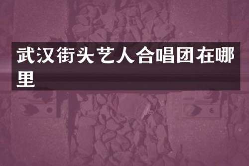 武汉街头艺人合唱团在哪里