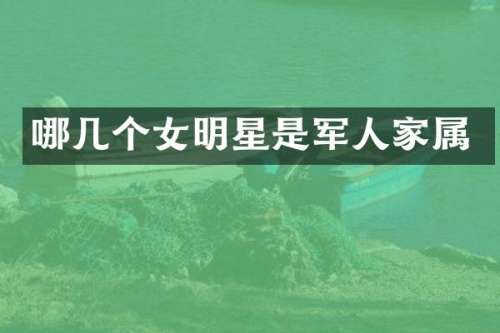哪几个女明星是军人家属