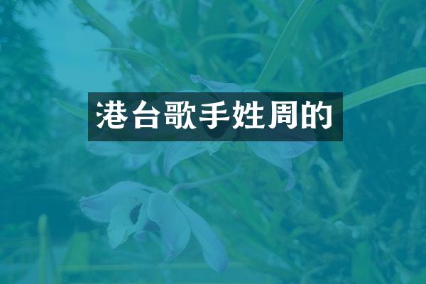 港台歌手姓周的