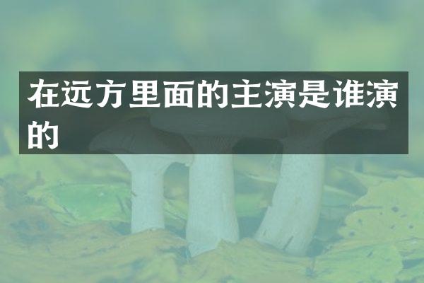 在远方里面的主演是谁演的
