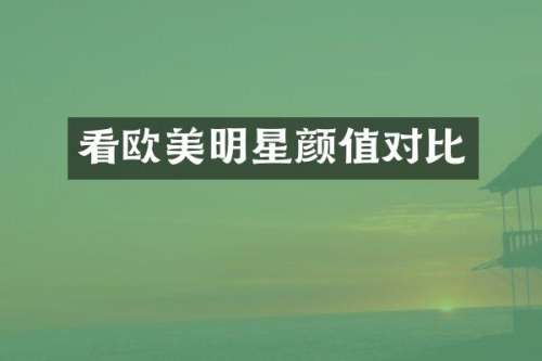 看欧美明星颜值对比