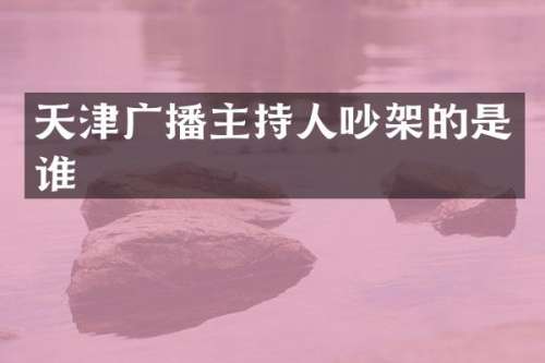 天津广播主持人吵架的是谁