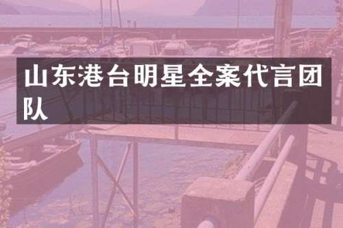 山东港台明星全案代言团队