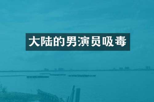 大陆的男演员吸毒