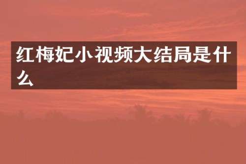 红梅妃小视频大结局是什么