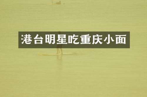 港台明星吃重庆小面
