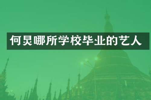 何炅哪所学校毕业的艺人