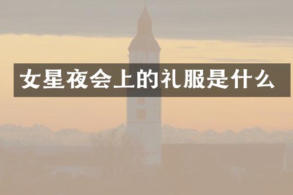 女星夜会上的礼服是什么