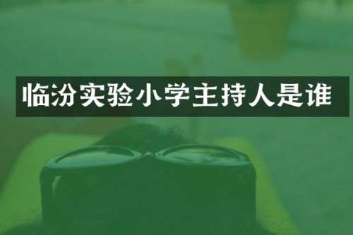 临汾实验小学主持人是谁