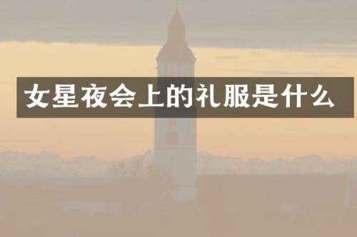 女星夜会上的礼服是什么