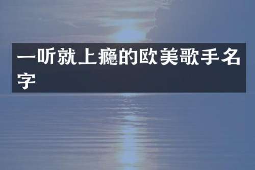 一听就上瘾的欧美歌手名字