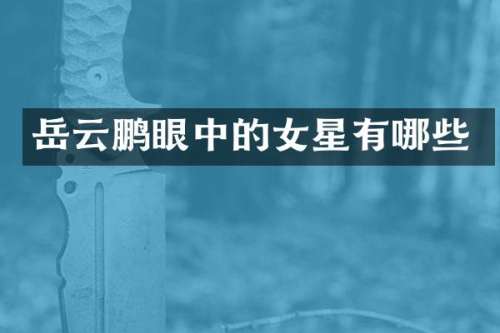 岳云鹏眼中的女星有哪些