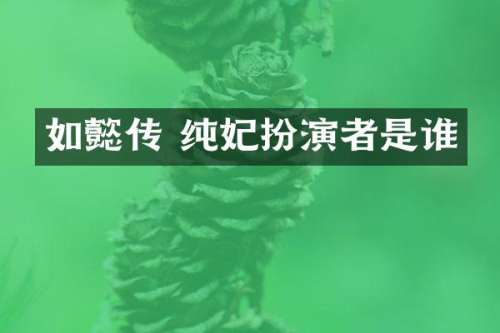 如懿传 纯妃扮演者是谁