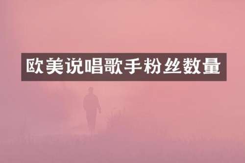 欧美说唱歌手粉丝数量