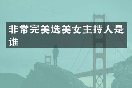 非常完美选主持人是谁