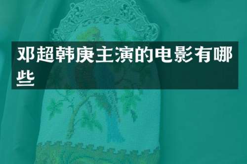 邓超韩庚主演的电影有哪些