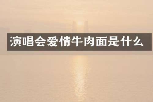 演唱会爱情牛肉面是什么