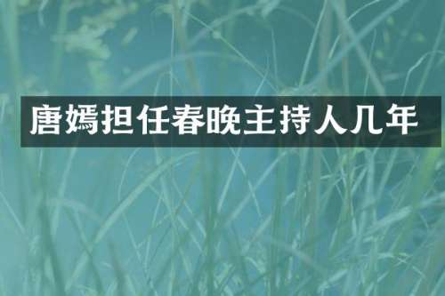 唐嫣担任主持人几年