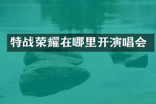 特战荣耀在哪里开演唱会