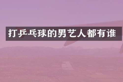 打乒乓球的男艺人都有谁