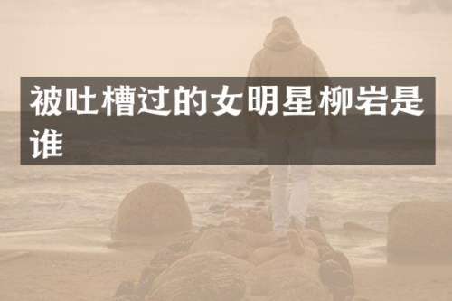 被吐槽过的女明星柳岩是谁