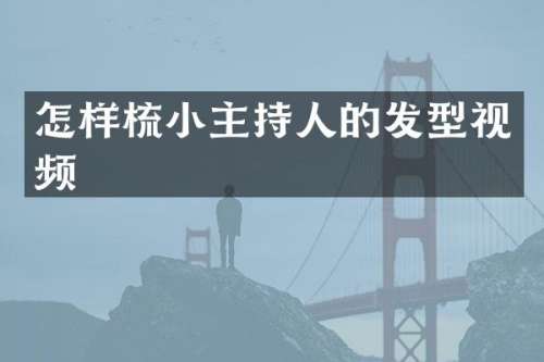 怎样梳小主持人的发型视频
