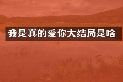 我是真的爱你大结局是啥