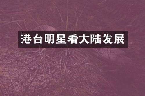 港台明星看大陆发展