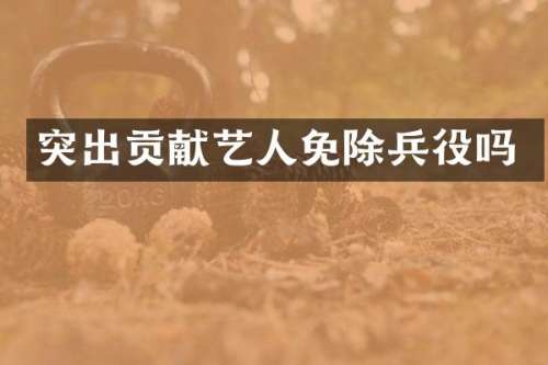 突出贡献艺人免除兵役吗