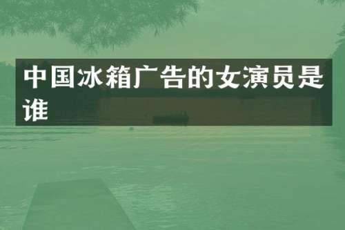 中国冰箱广告的女演员是谁