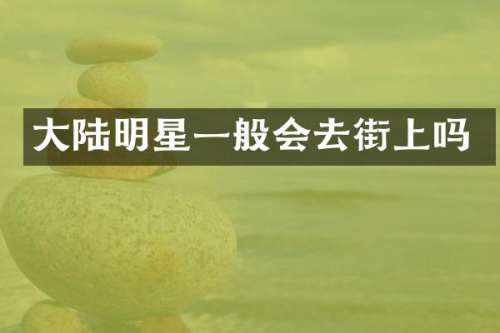 大陆明星一般会去街上吗