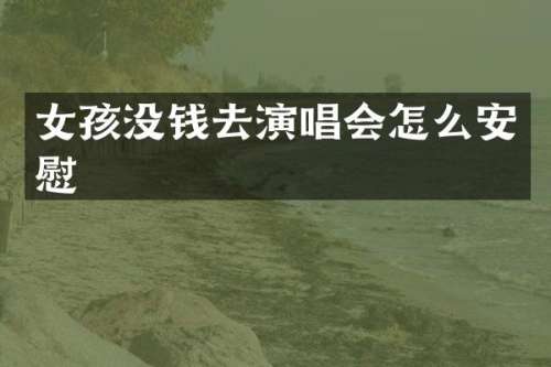 女孩没钱去演唱会怎么安慰