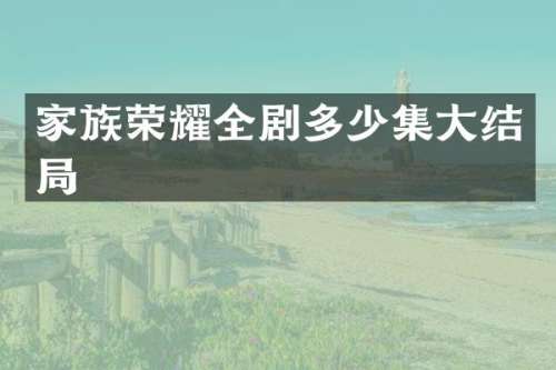 家族荣耀全剧多少集大结局
