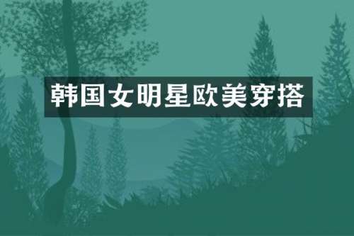 韩国女明星欧美穿搭