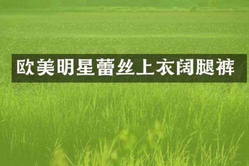 欧美明星蕾丝上衣阔腿裤