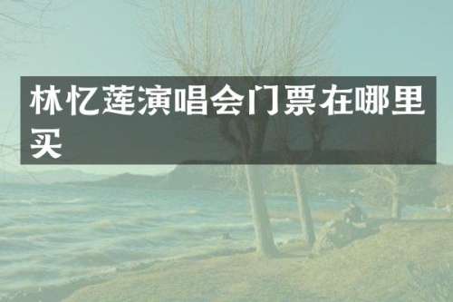 林忆莲演唱会门票在哪里买