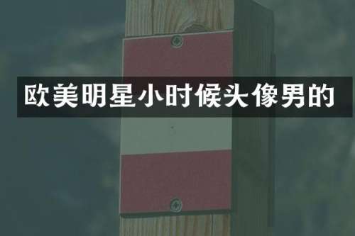 欧美明星小时候头像男的